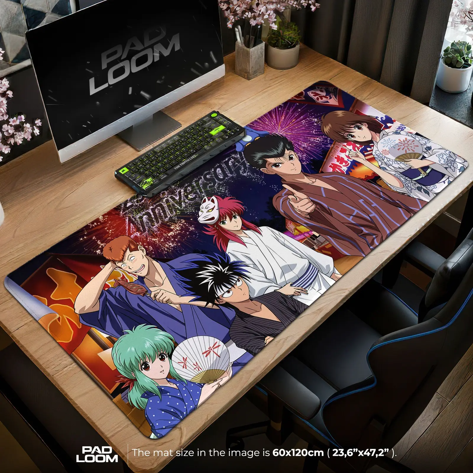 Yusuke Urameshi Mouse Pad - Festival Night Anime Desk Mat