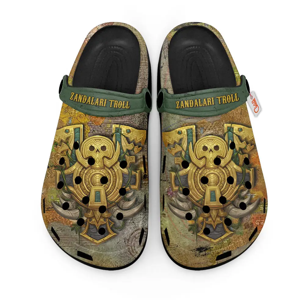Zandalari Troll World Of Warcraft Edition Premium Clogs for True Fans Custom Name