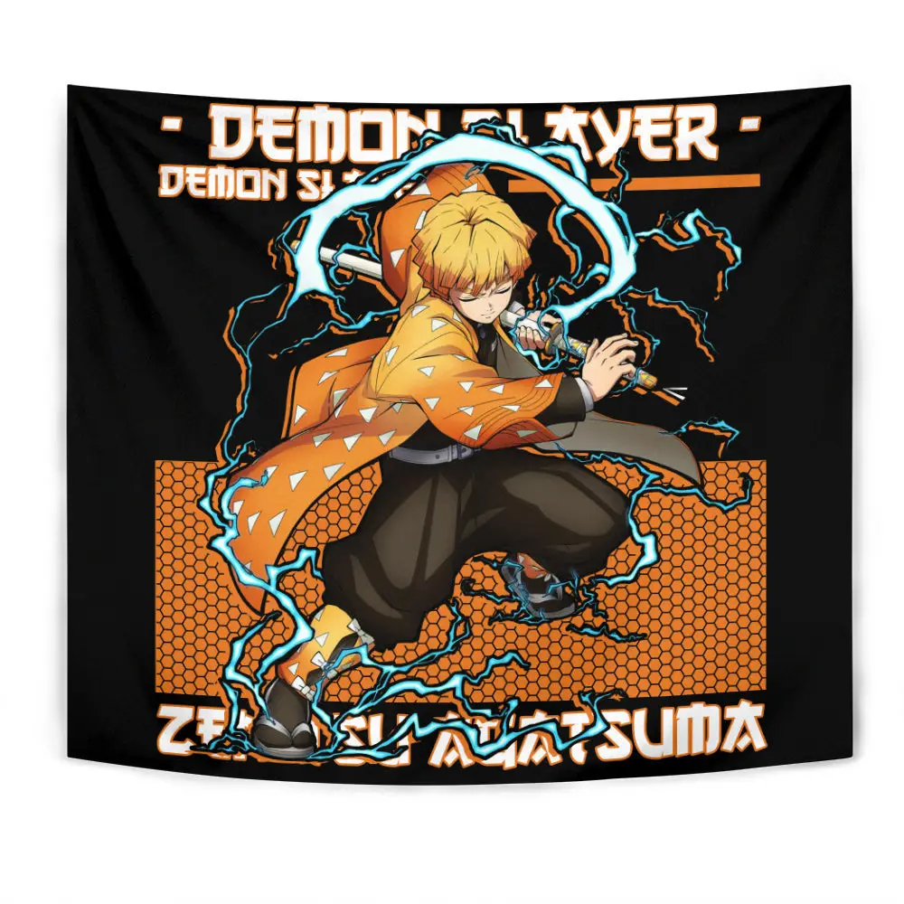 Zenitsu Agatsuma Tapestry Custom Anime Home Decor