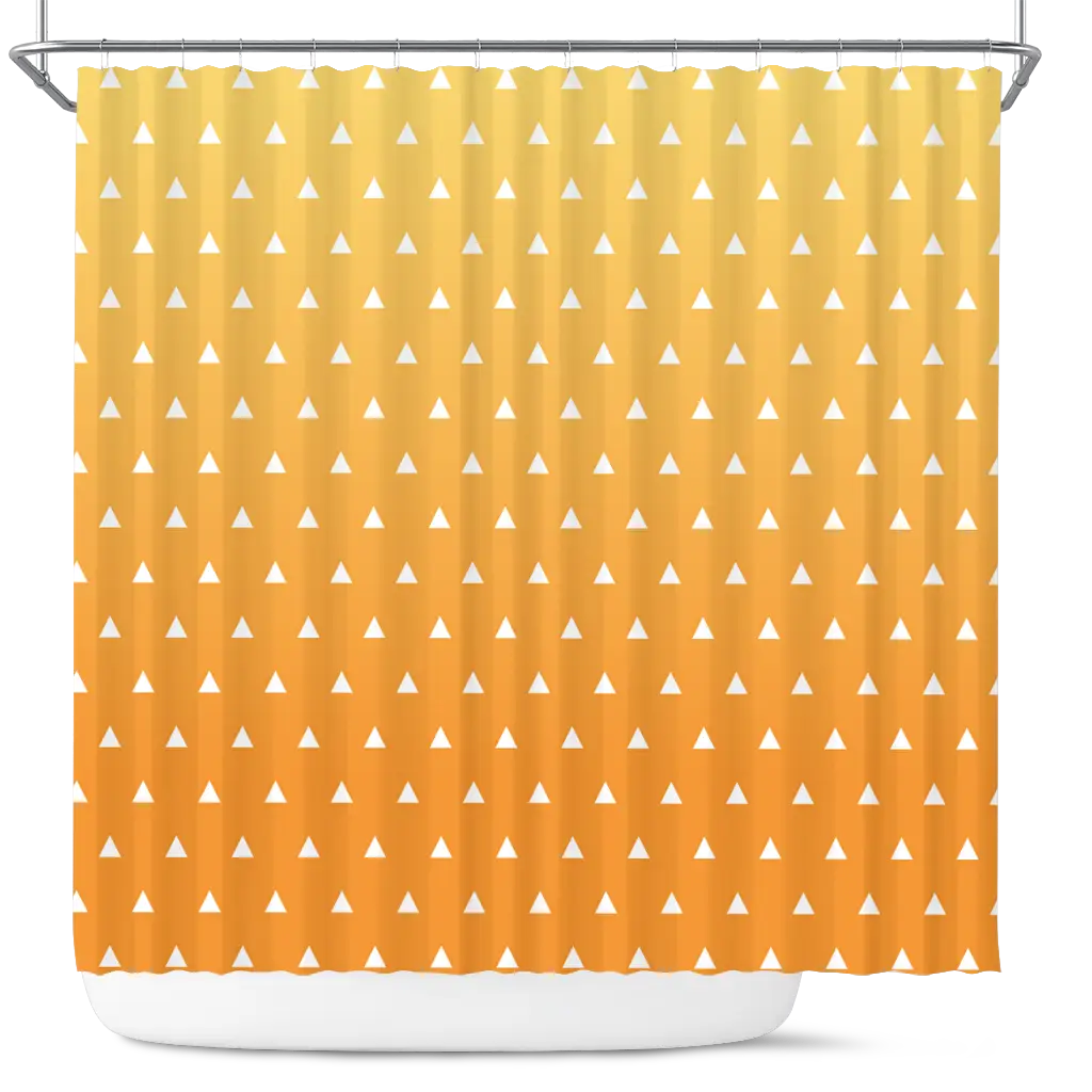 Zenitsu Classic Thunder Pattern Demon Slayer Kimetsu No Yaiba Anime Shower Curtain