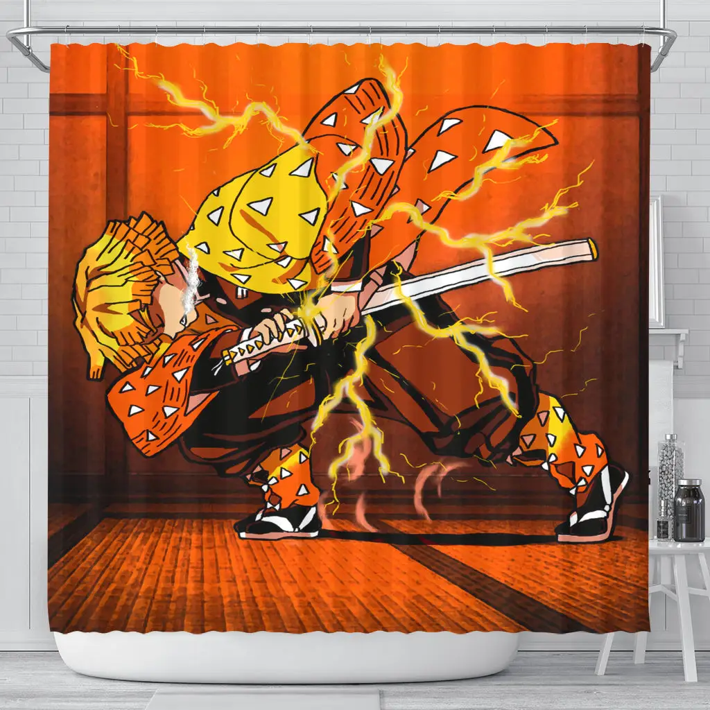 Zenitsu Demon Slayer Shower Curtain