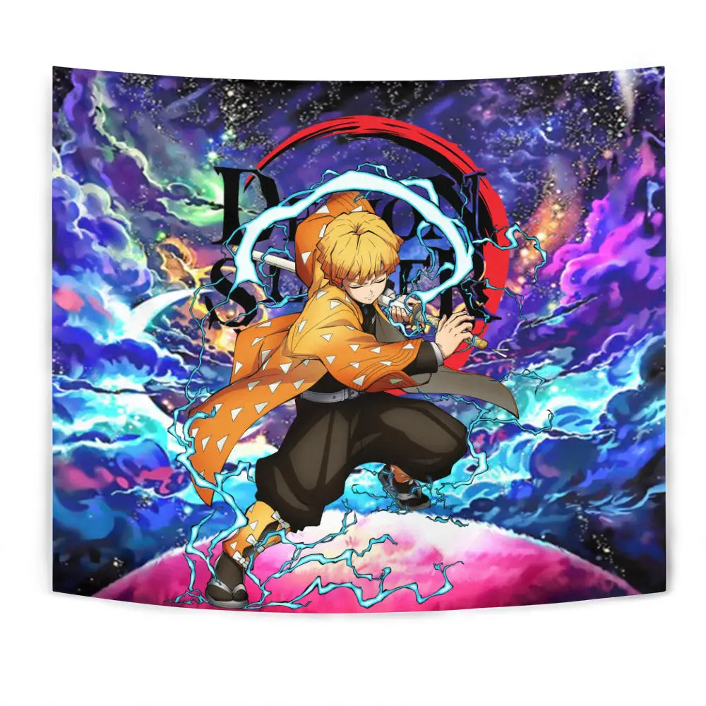 Zenitsu Tapestry Custom Galaxy Anime Wall Decor