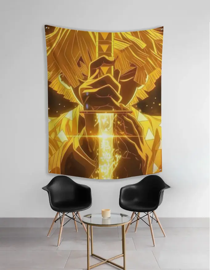 Zenitsu wall tapestry - Golden Glow