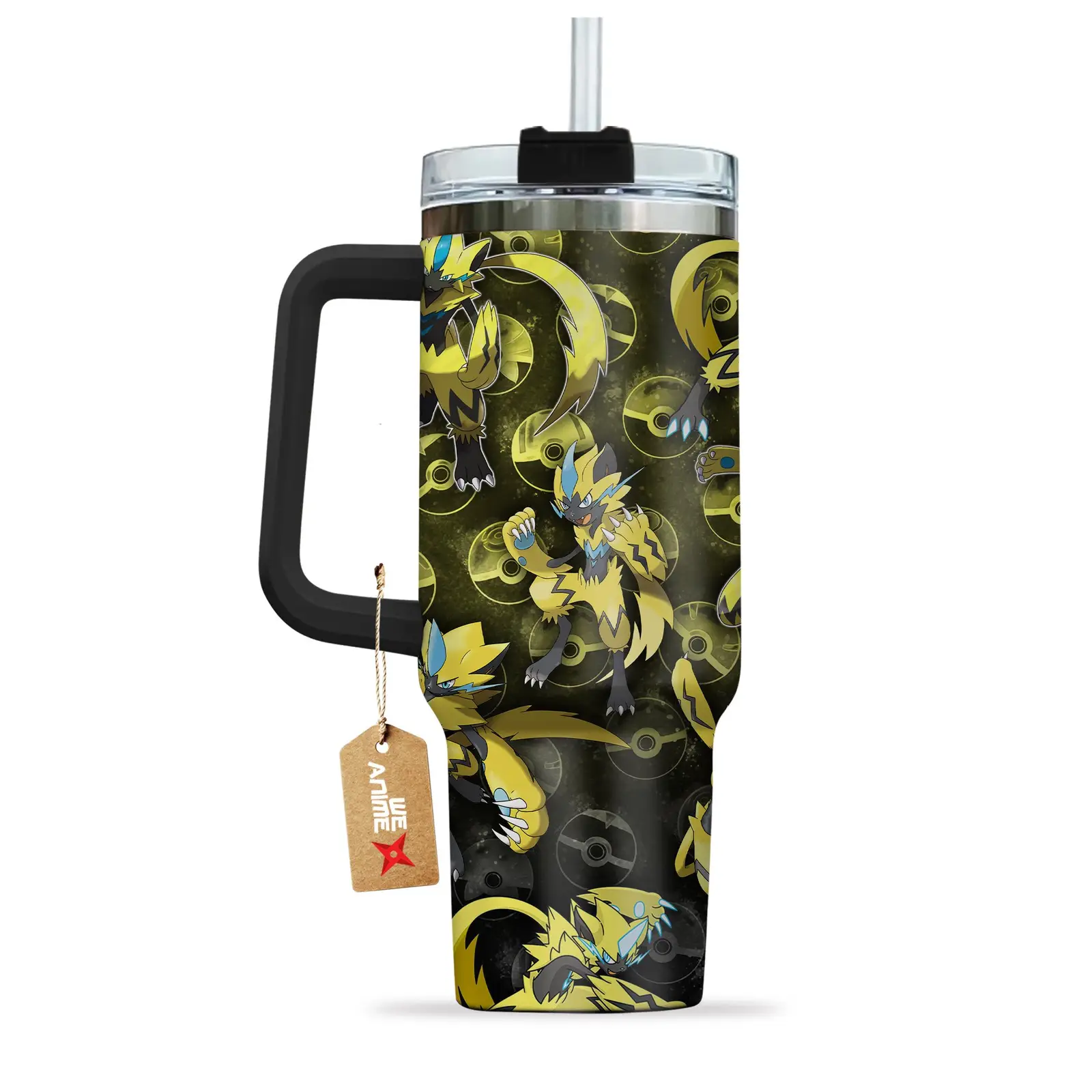 Zeraora Pokemon Anime Custom Quencher  40oz Stainless Steel Tumbler With Handle HG