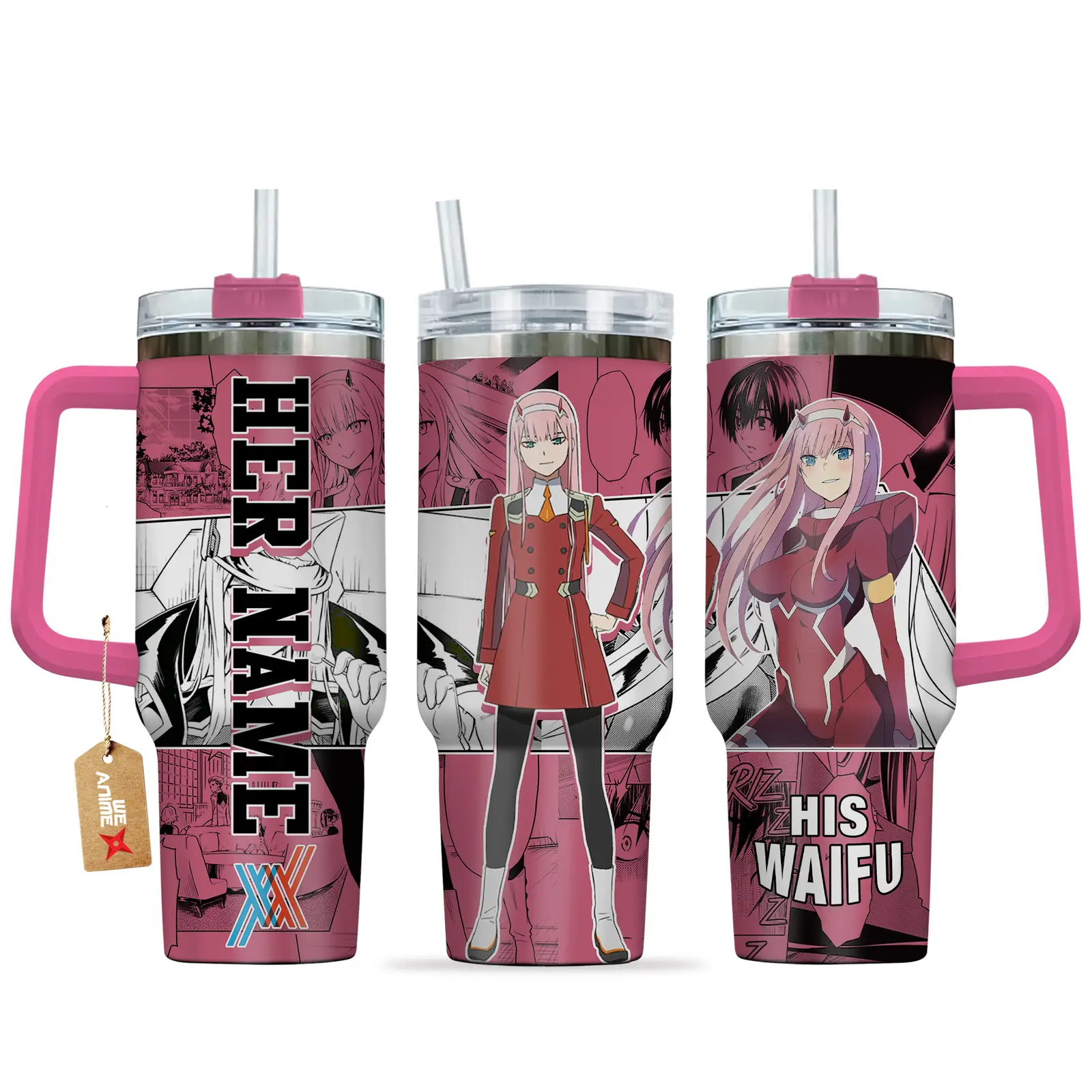 Zero Two - 40oz Travel Tumbler Name - Senpai Waifu Collection