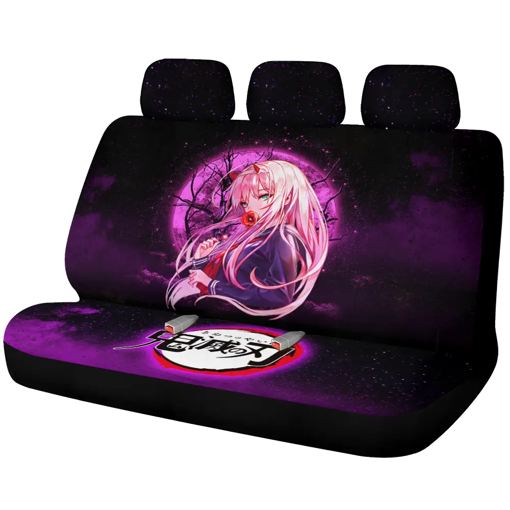 Zero Two Moonlight Anime Galaxy Premium Custom Car Back Seat Covers