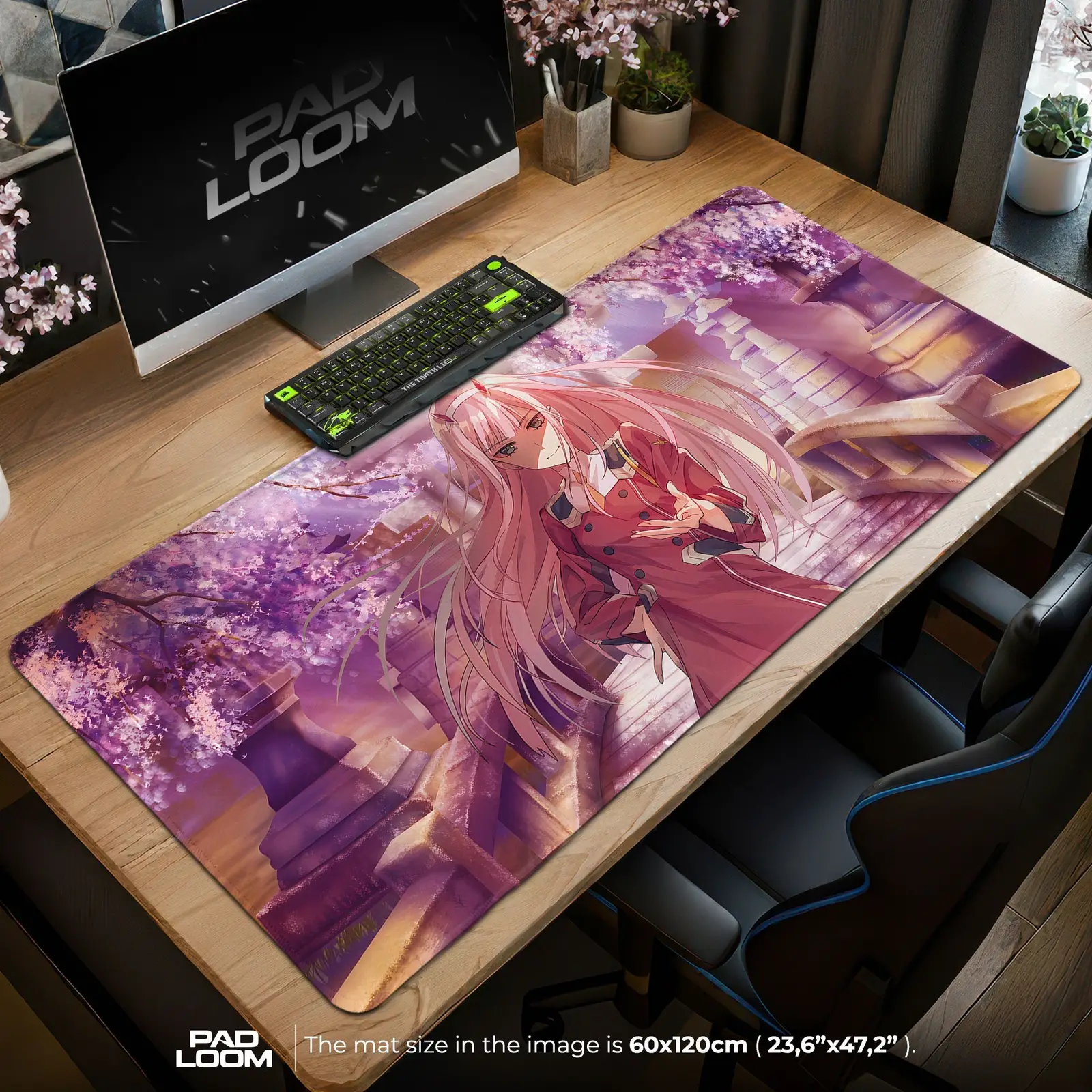 Zero Two Mouse Pad - Sakura Bridge Anime Desk Mat