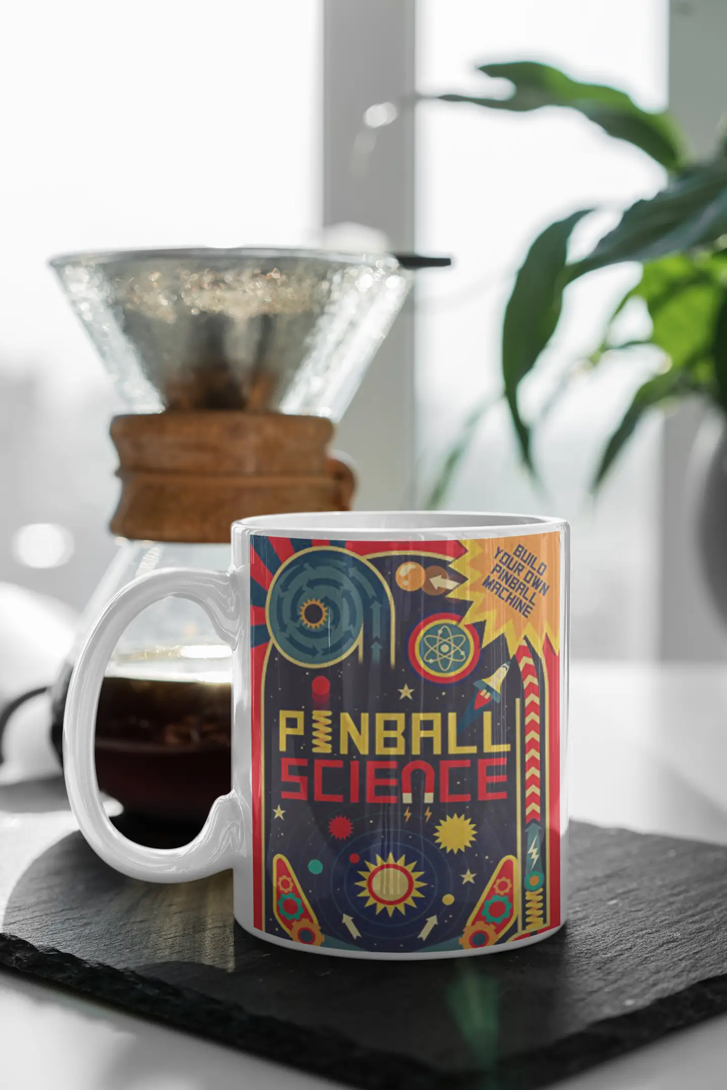 1990 Games Pinball Game Printed White Mug
