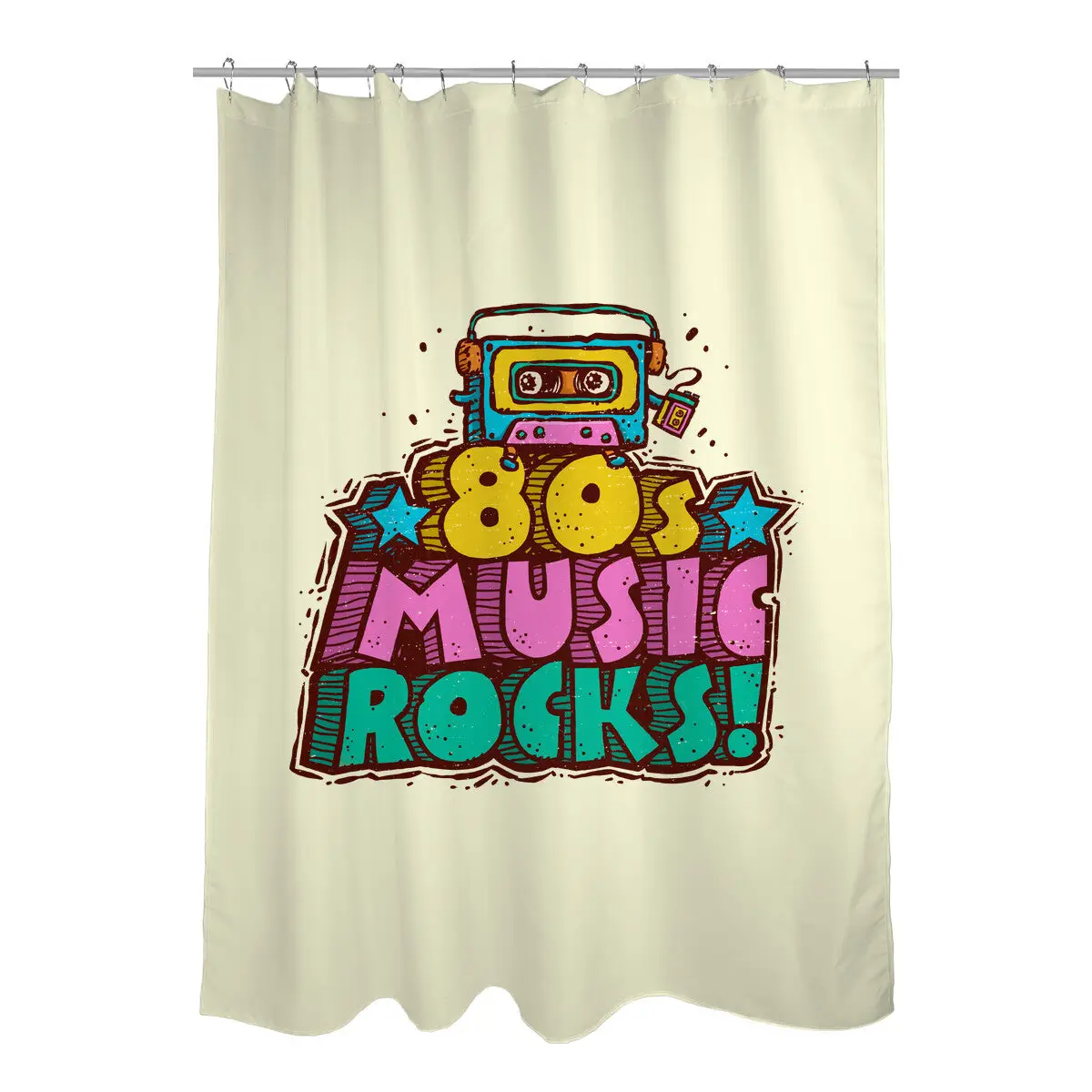 80s Music Rocks Shower Curtains