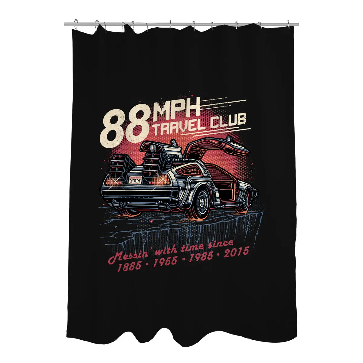 88mph Travel Club Shower Curtains