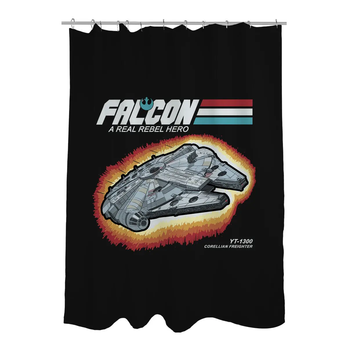A Real Rebel Hero Shower Curtains