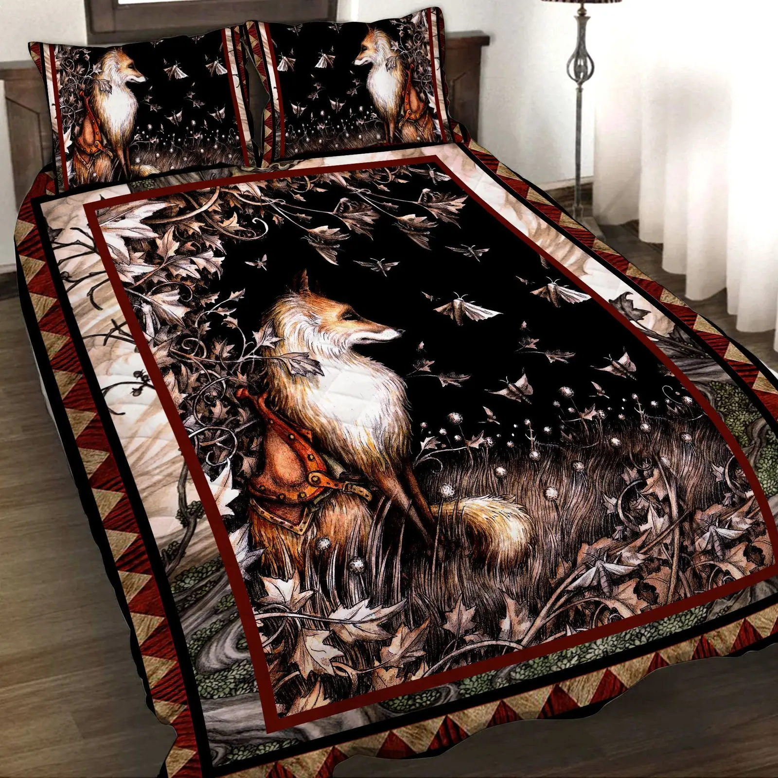 Aesthetic Fox 3D Quilt Set
