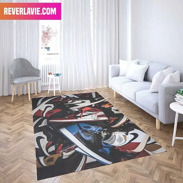 Air Jordan 1 Colletions Nice Kicks Home Decor Sneaker Rug