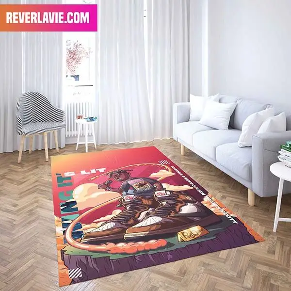 Air Jordan 1 Retro High OG x Travis Scott Sneaker Rug Home Decor