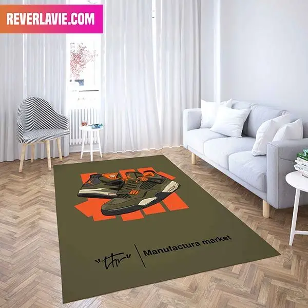 Air Jordan 4 New Undefeated Sneaker Rug Home Decor
