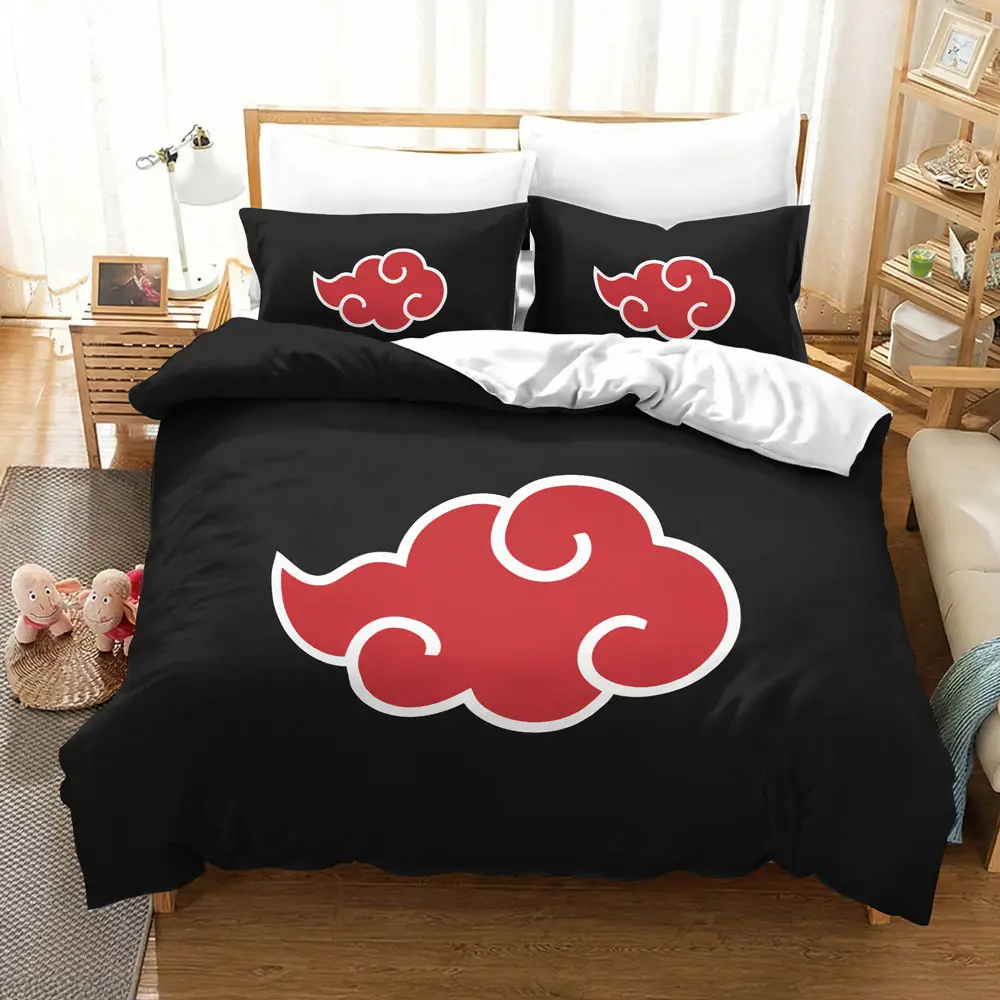 Akatsuki Cloud Symbol Minimal Anime Bedding Set