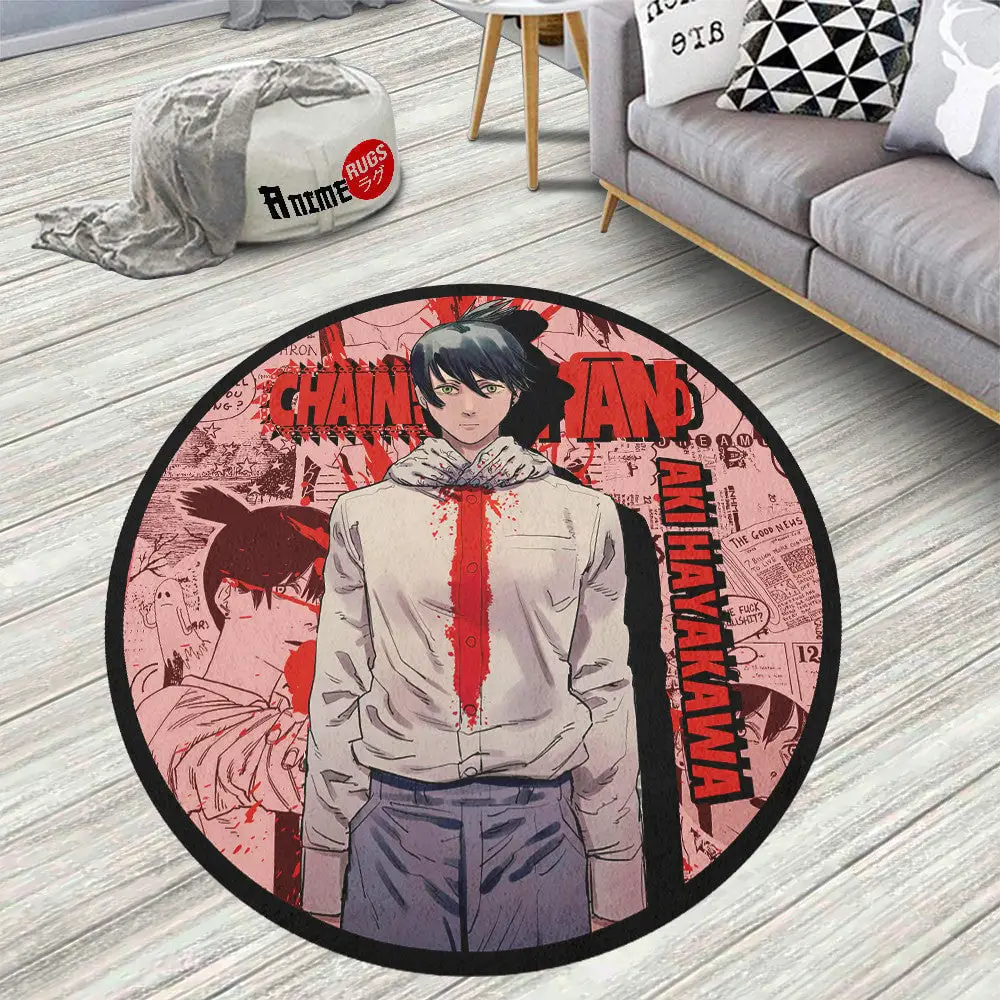 Aki Hayakawa Round Rug Chainsaw Man