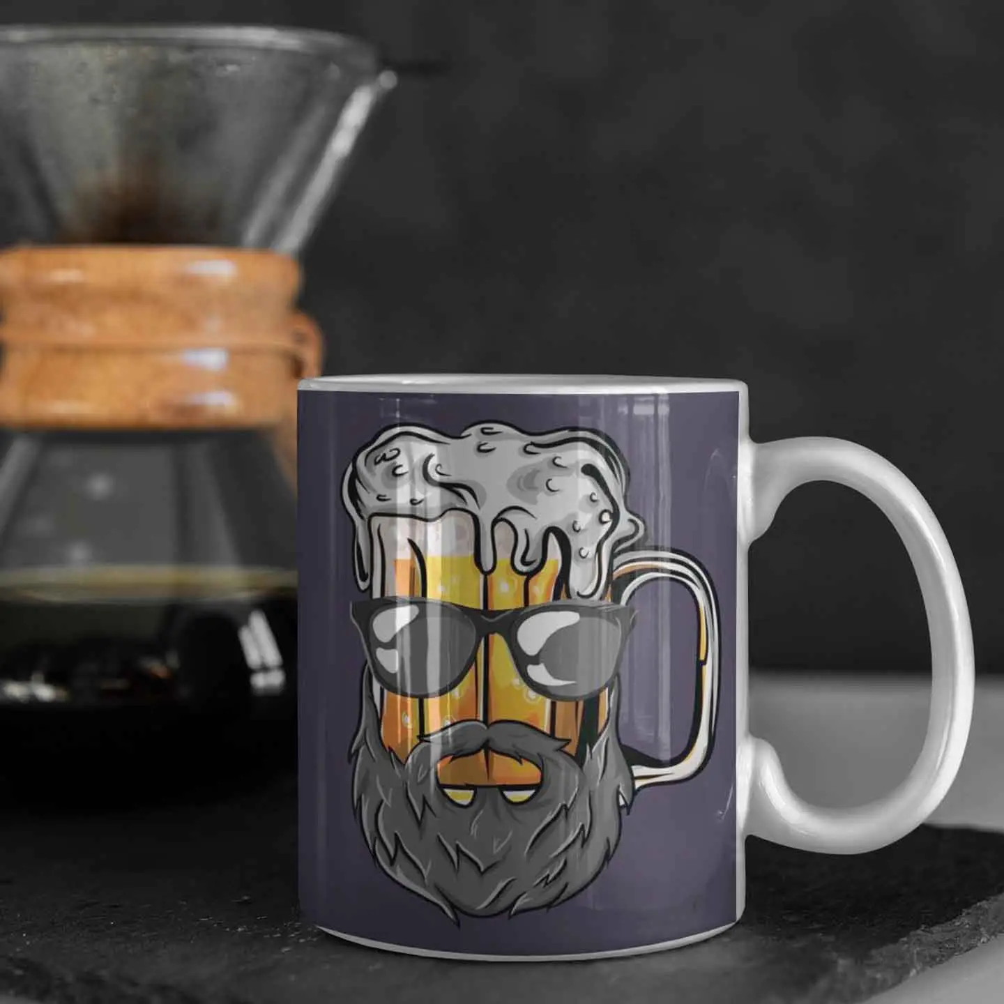 Alchohol Printed White Mug