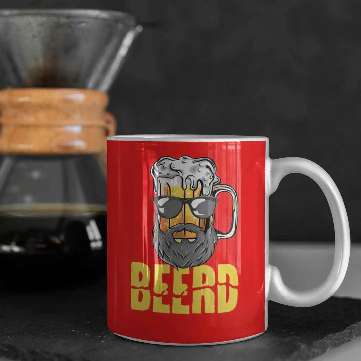 Alchohol Printed White Mug