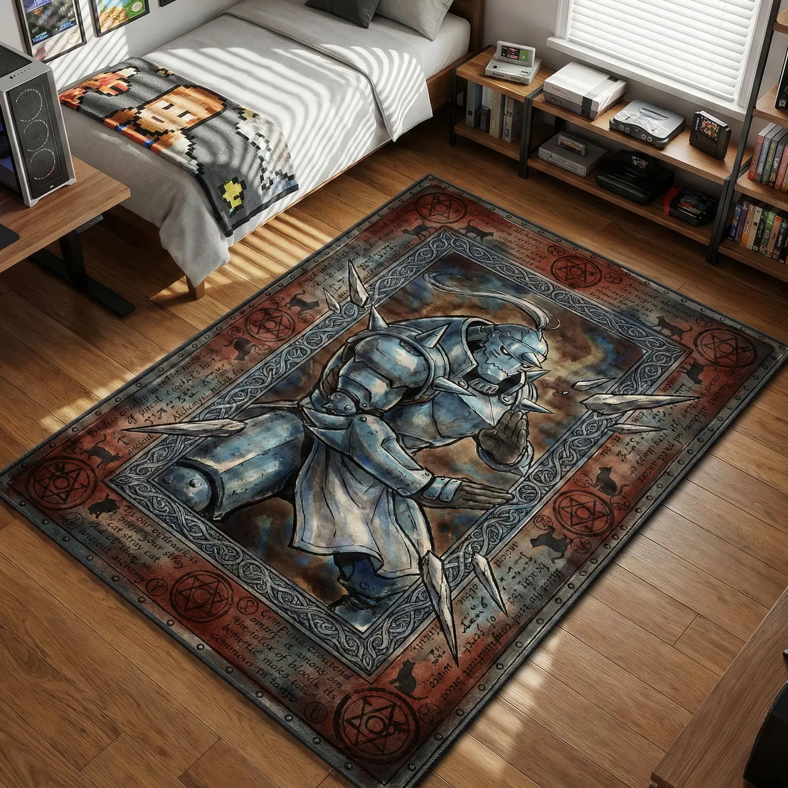 Alphonse Elric Armored Soul Rug - Fullmetal Alchemist Chair Mat