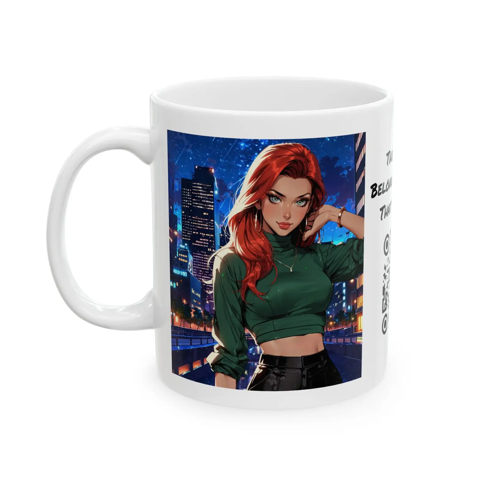 Always Up To No Good | Anime | City Girl | Red Head | Coffee |  Tea |  Hot Chocolate | 11oz