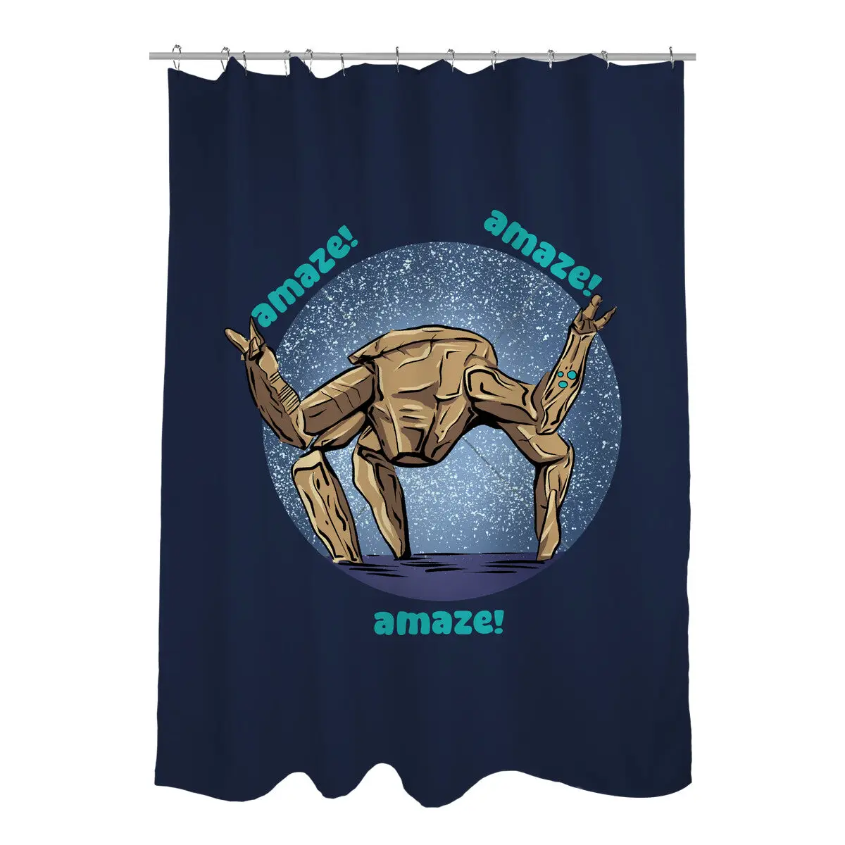 Amaze Rock Shower Curtains