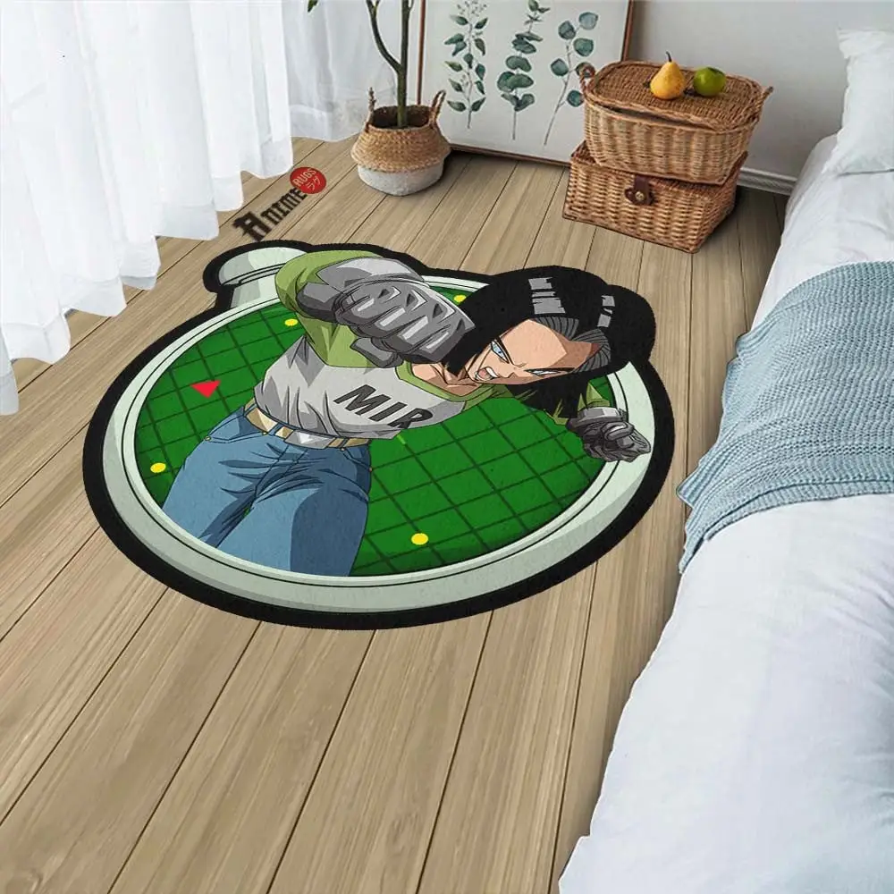 Android 17 Shaped Rug Custom Anime Room Decor
