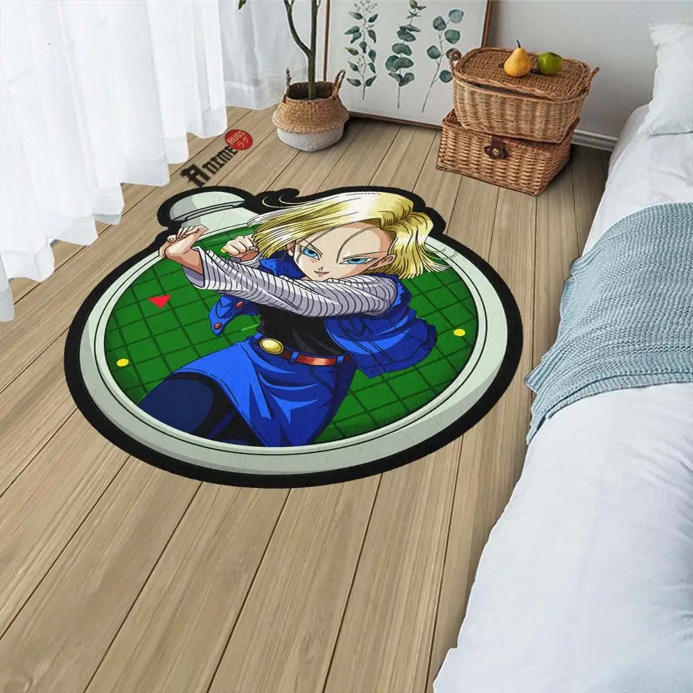 Android 18 Shaped Rug Custom Anime Room Decor
