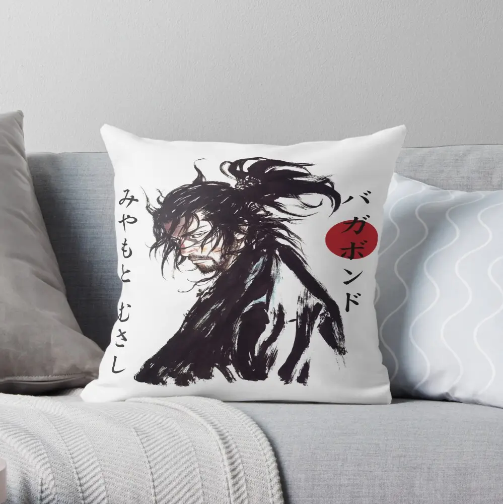 Animal Vagabond Musashi Miyamoto Throw Pillow