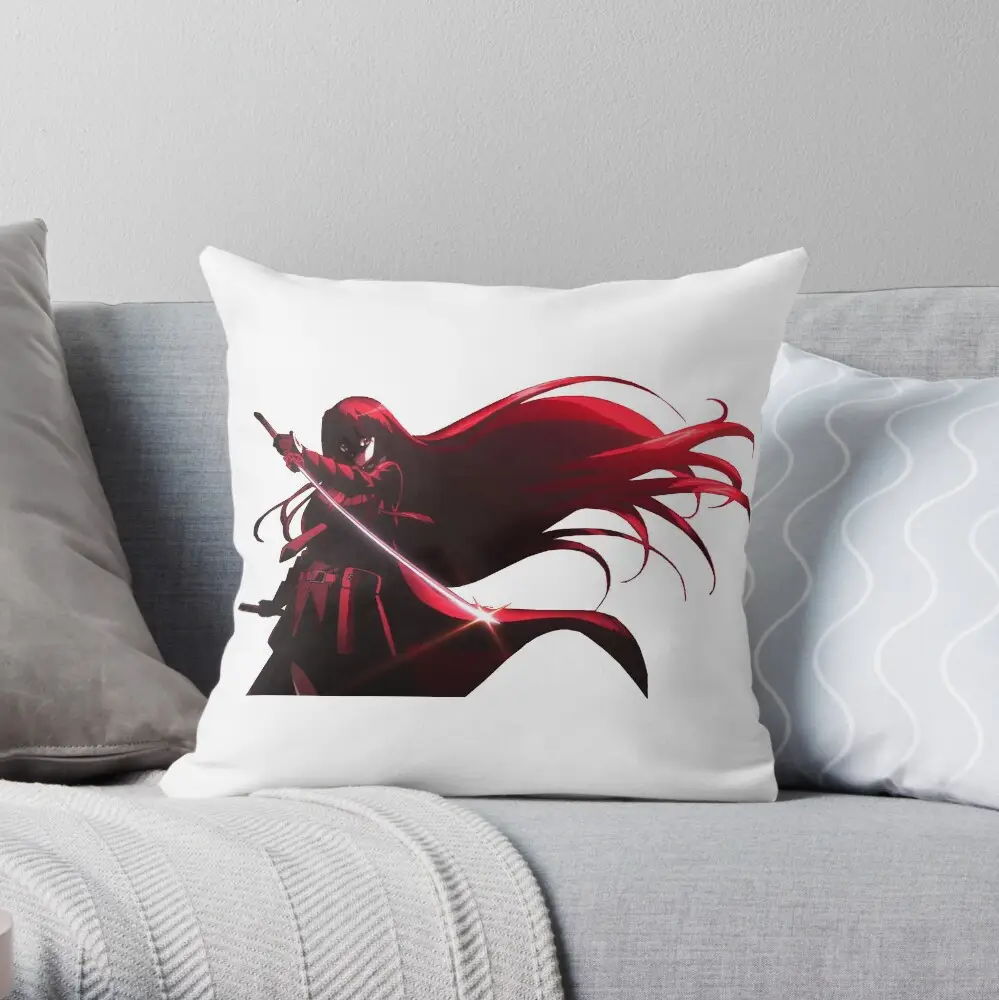 Anime Akame Ga Kill Red Throw Pillow