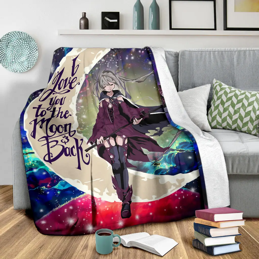 Anime Girl Soul Eater Love You To The Moon Galaxy Blanket