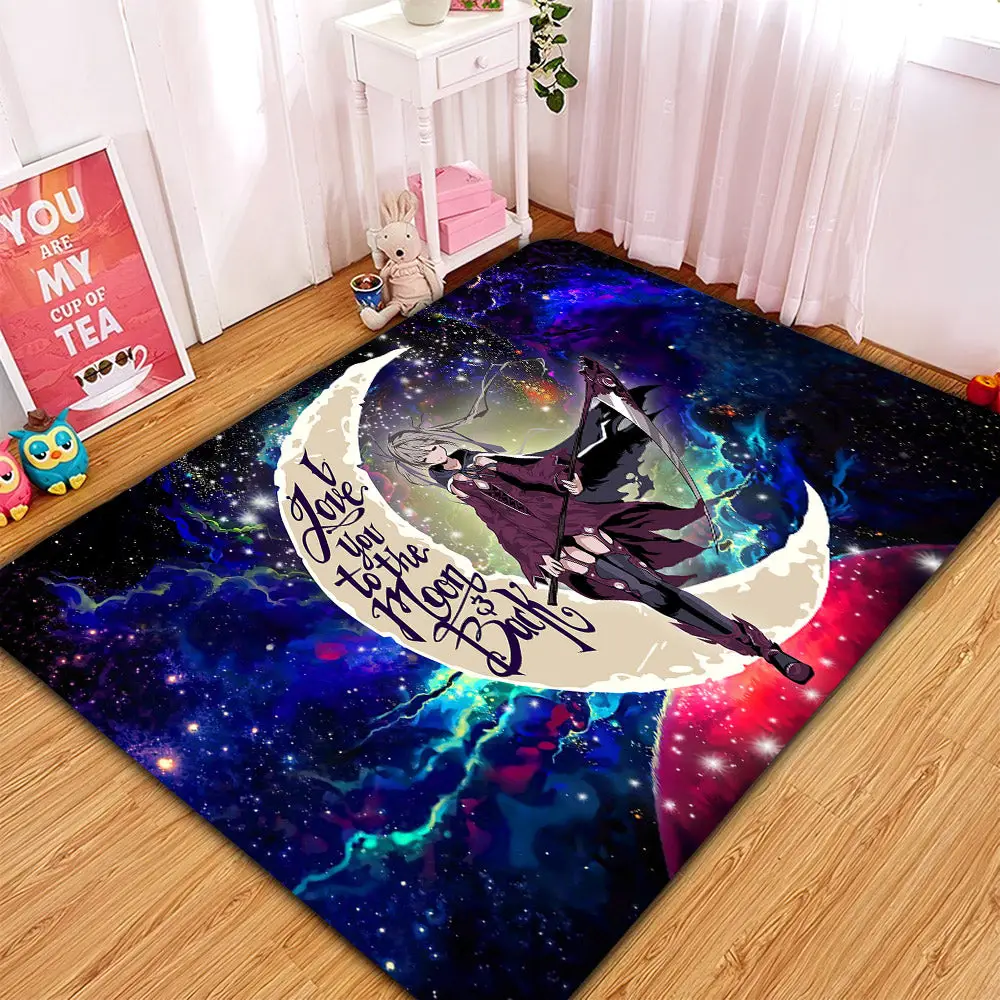 Anime Girl Soul Eater Love You To The Moon Galaxy Rectangular Area Rug
