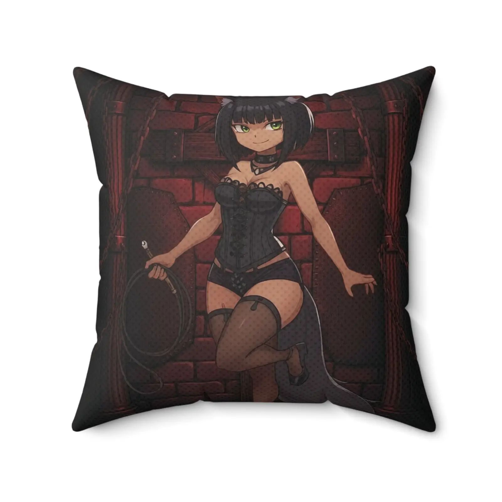 Anime Square Cushion YAMI Gothic & Mysterious She-Wolf