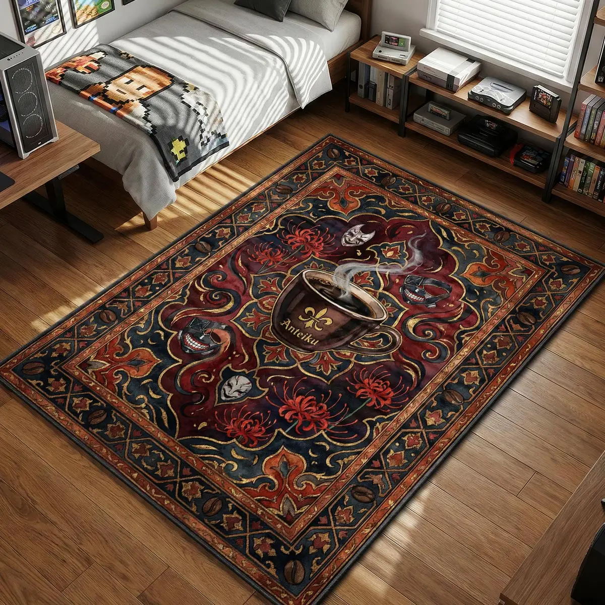 Anteiku Coffee Spider Lily Rug - Tokyo Ghoul Chair Mat