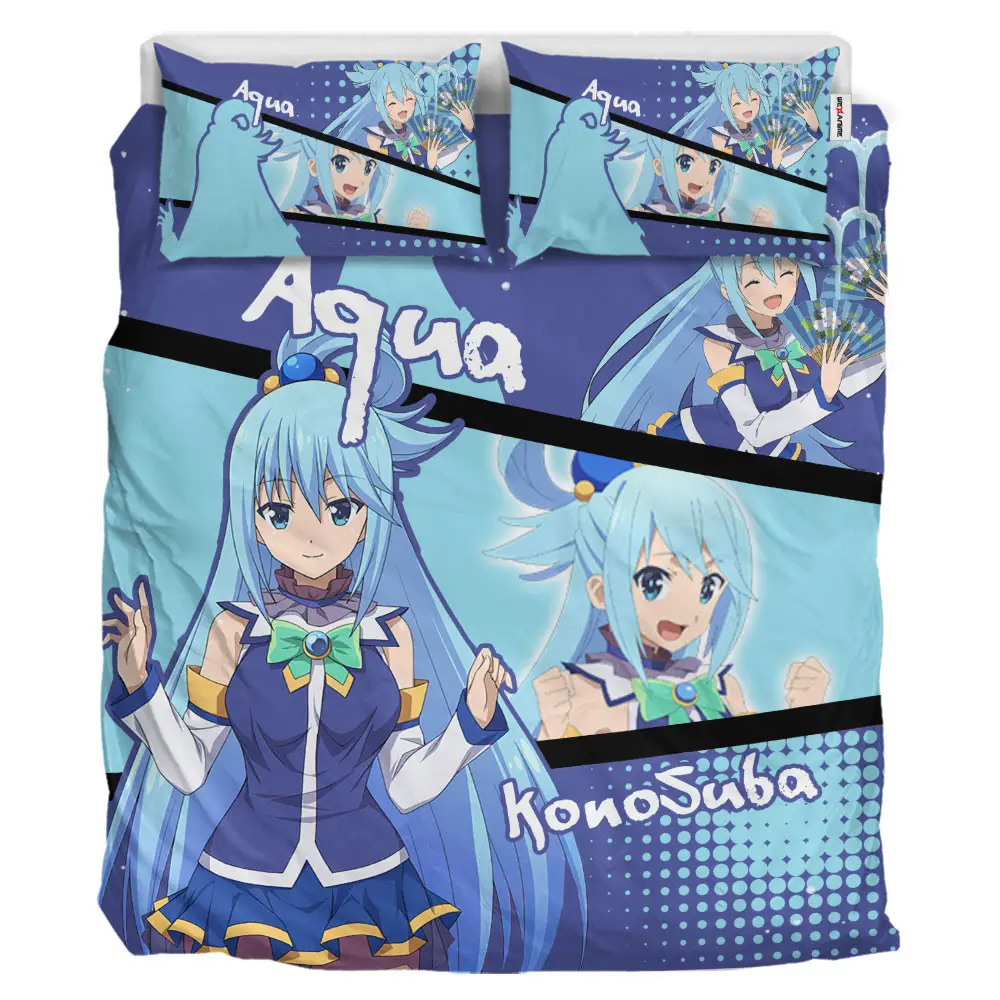 Aqua Custom Anime Bedding Set
