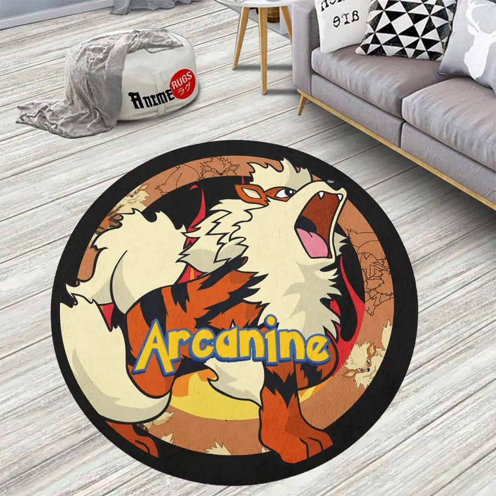 Arcanine Skid-Proof Round Rug