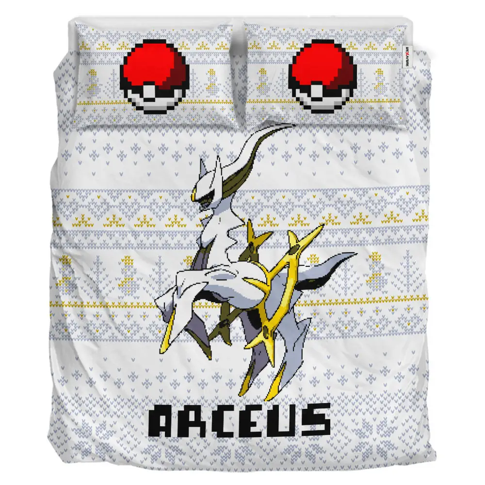 Arceus Xmas Polyester Duvet Cover Set