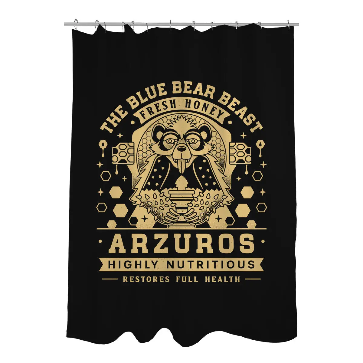 Arzuros Honey Vintage Crest Shower Curtains