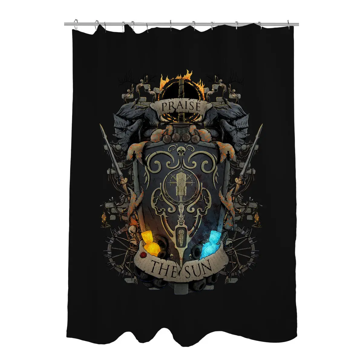 Ash To Embers Shower Curtains