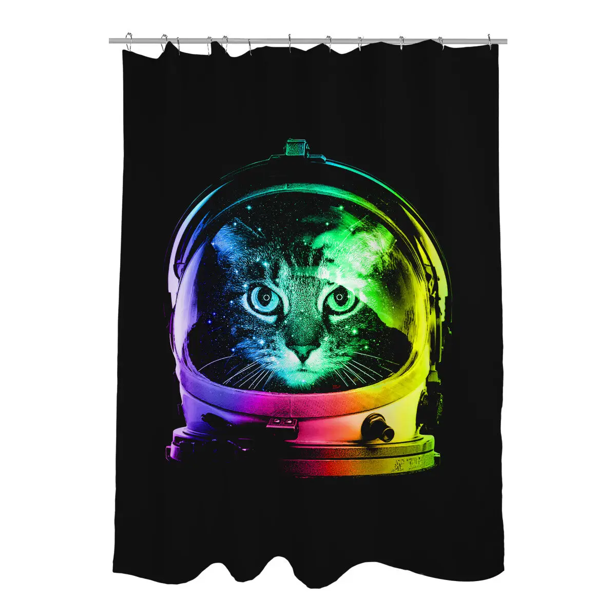 Astronaut Cat Shower Curtains