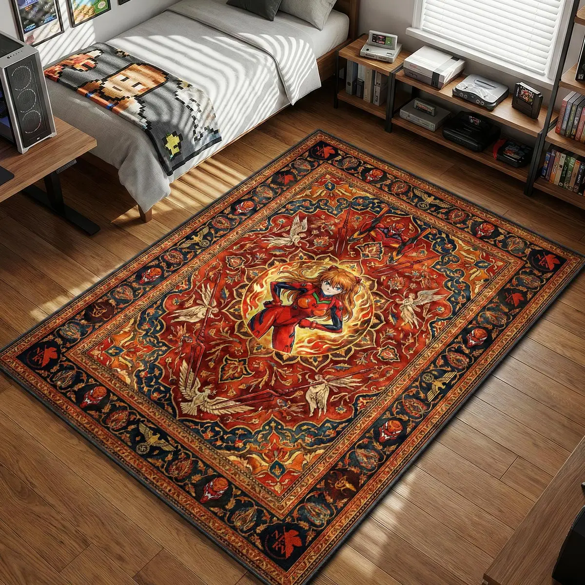 Asuka Langley Inferno Rug - Evangelion Chair Mat