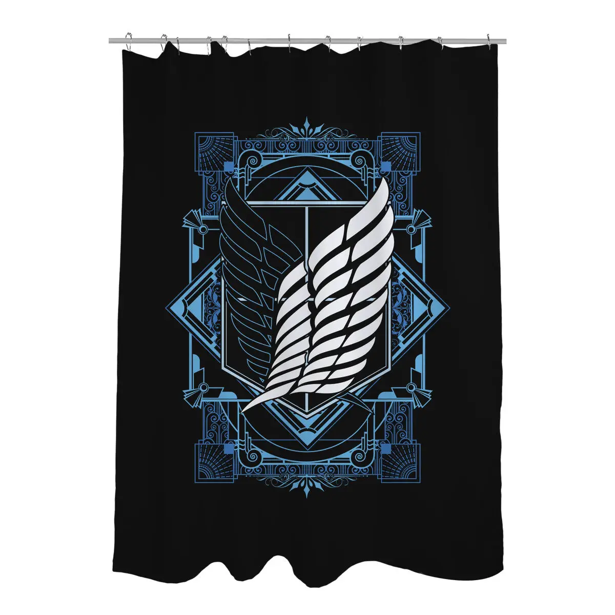 Attack on Art Deco Shower Curtains