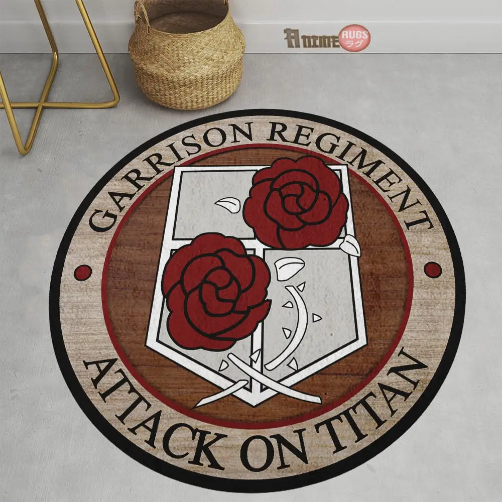 Attack On Titan Armed Forces Garrison Regiment Skid-Proof Round Rug