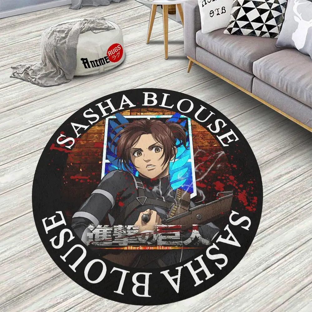 Attack On Titan Characters Sasha Blouse Skid-Proof Round Rug