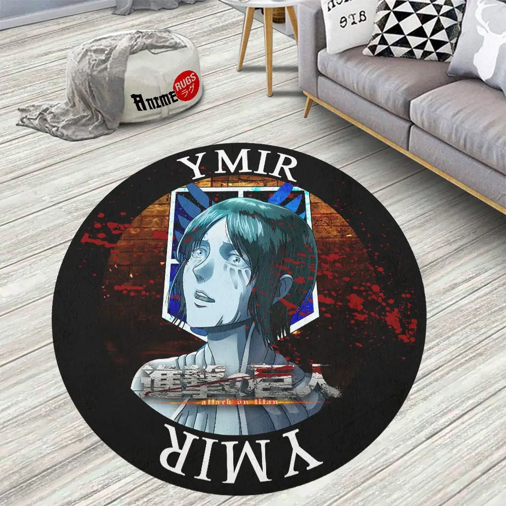 Attack On Titan Characters Ymir Skid-Proof Round Rug