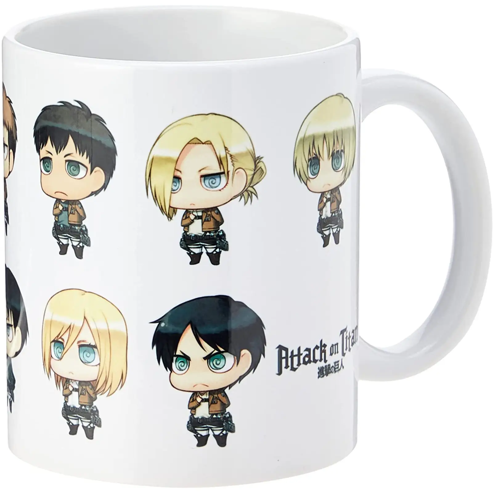 Attack on Titan Chibi Characters Ceramic Mug