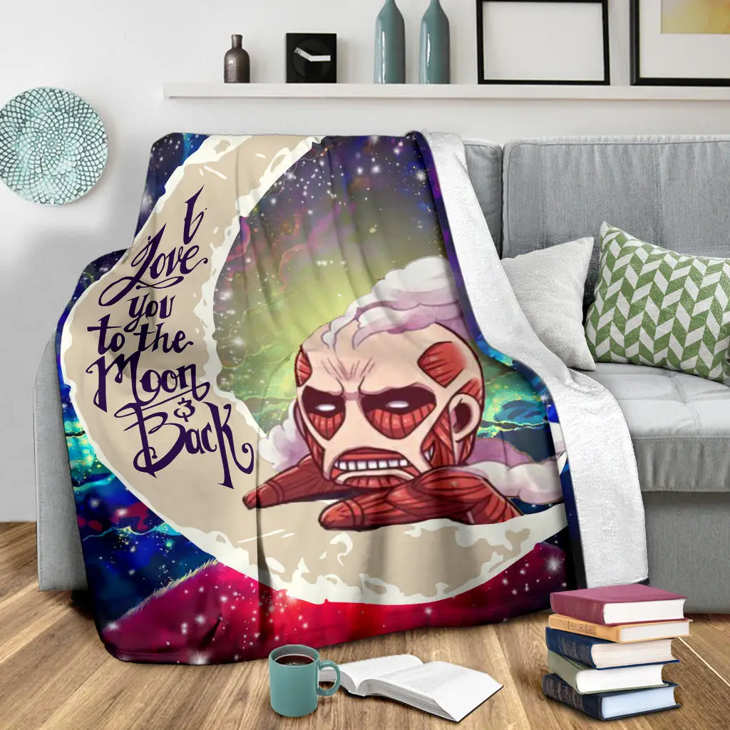 Attack on titan Love You To The Moon Galaxy Blanket