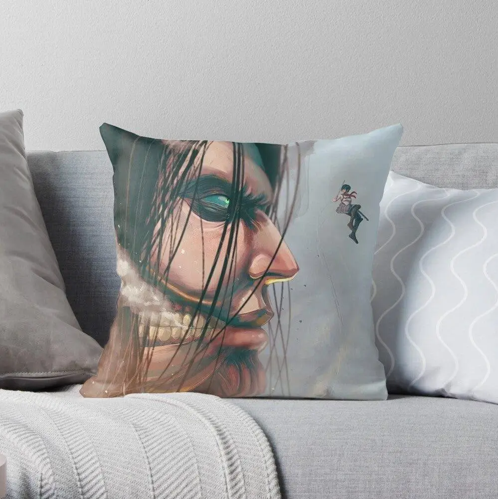 Attack on Titan Smoke Hero Throw Pillow