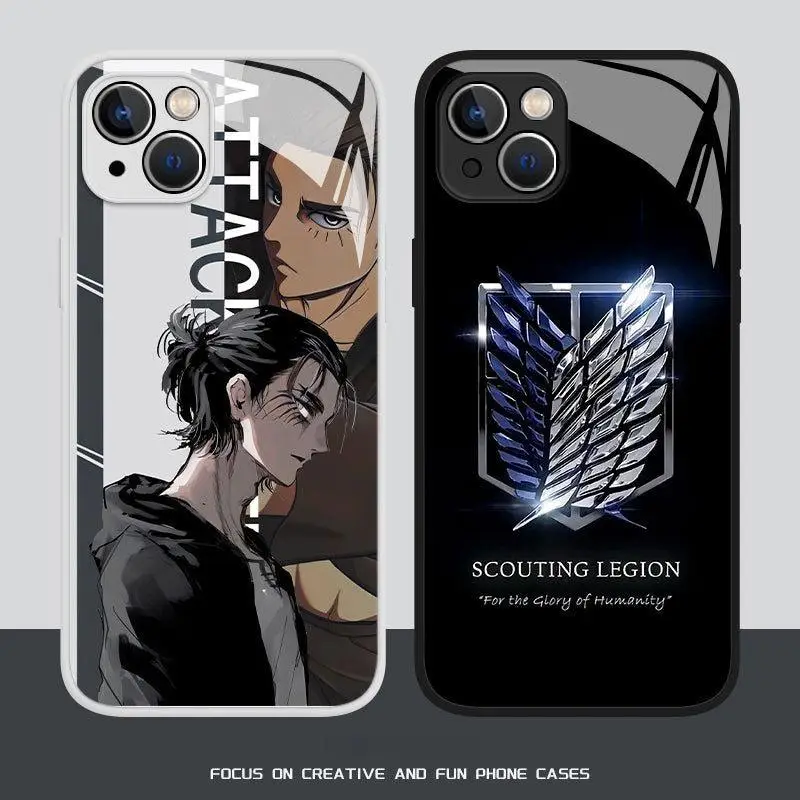 Attack on Titan Wings of Freedom Glass Phone Case