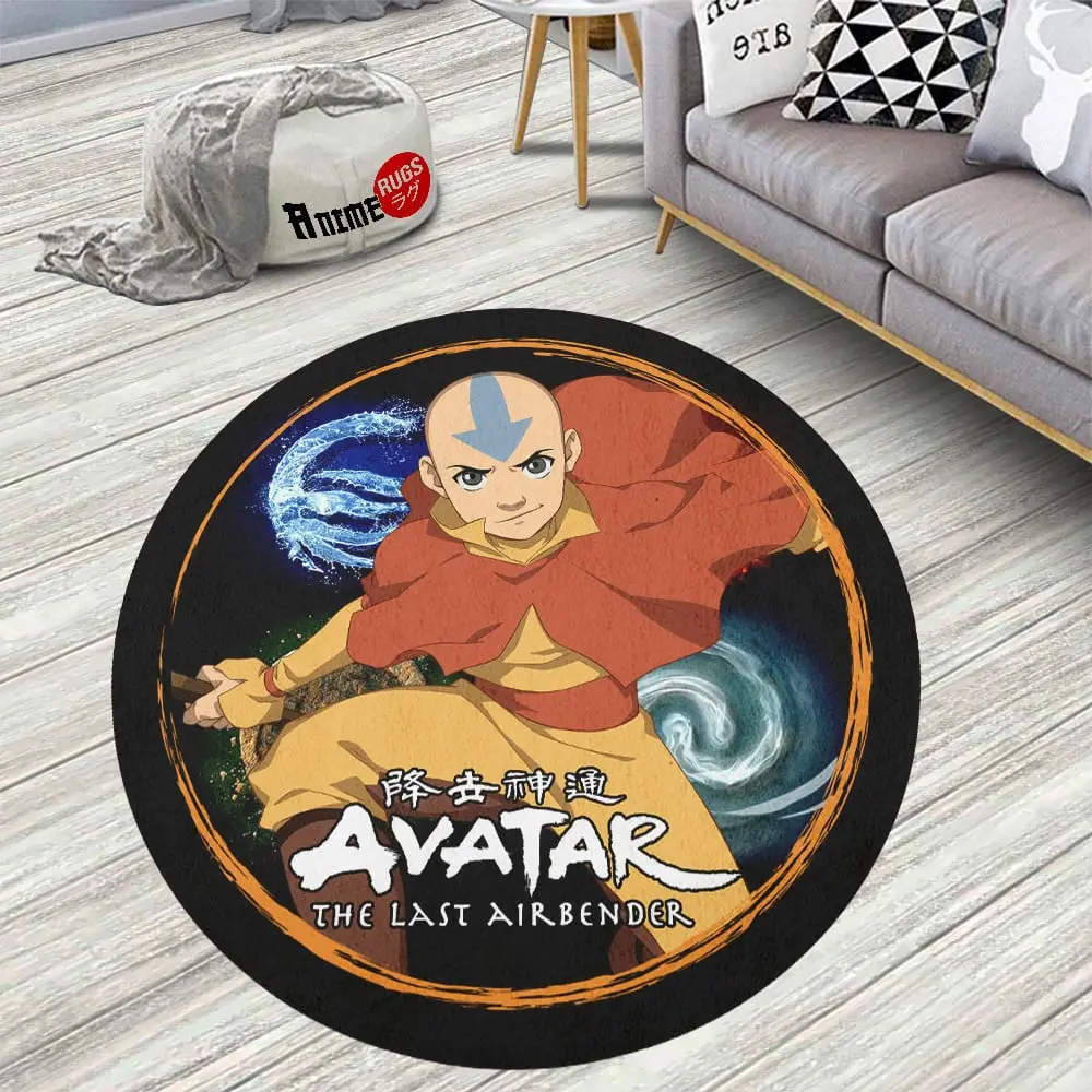 Avatar The Last Airbender Aang Skid-Proof Round Rug